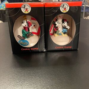Disney Mickey & Goofy Cookie Stamp Set - Black, Red, Blue Accents